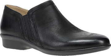 Quarter turn view Women's Dansko Footwear style name Cheryl in color BLK BUR NB. Sku: 10500020200