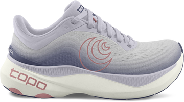 Quarter turn view Women's Topo Footwear style name Aura in color Purple / Lilac. Sku: W080-PURLIL